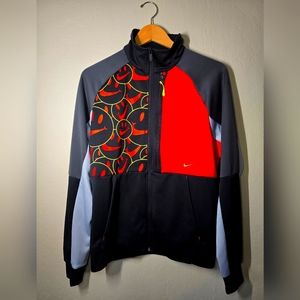 Nike NSW Smile Track Jacket DQ3524-010 Size M Black Orange (ISSUE’S)